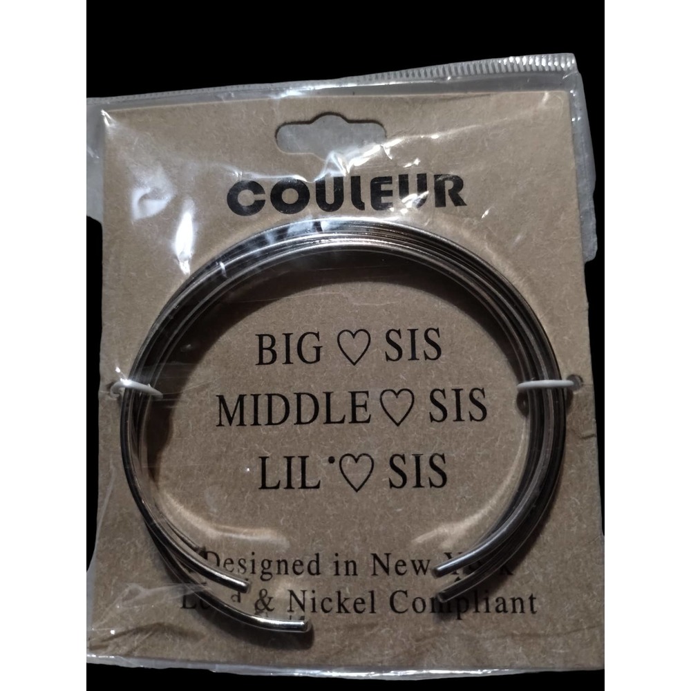 Beautiful silver bracelets for big sis middle sis and small sis